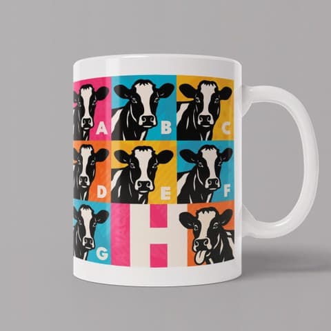 CANECA BRANCA - VACA H POP ART