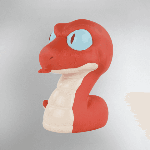 MINIATURA EM VINIL - SERPENTE VERMELHA