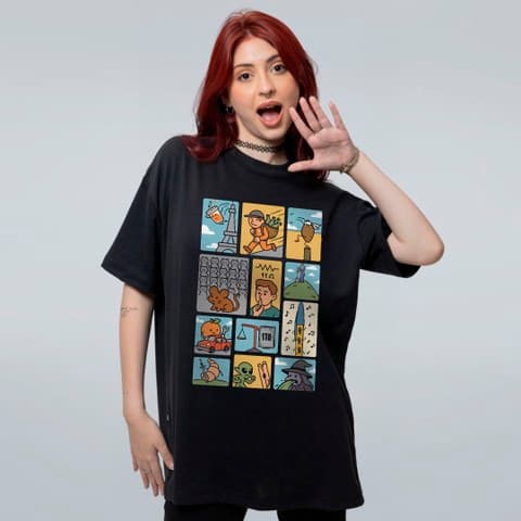 CAMISETA OVERSIZED PRETA - FILMES