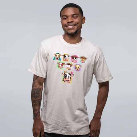 CAMISETA OFF WHITE - VACA H - CARTOON
