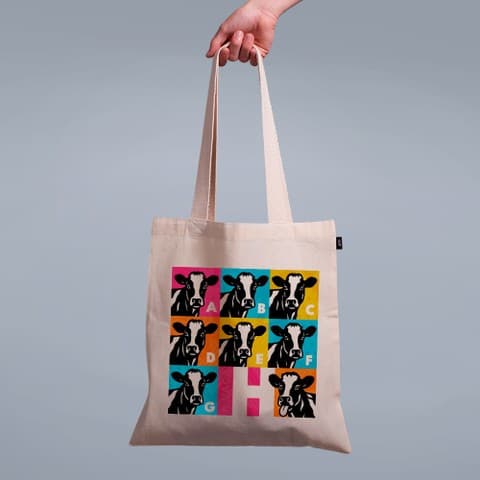 ECOBAG PALHA - VACA H POP ART